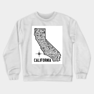 California Map Crewneck Sweatshirt